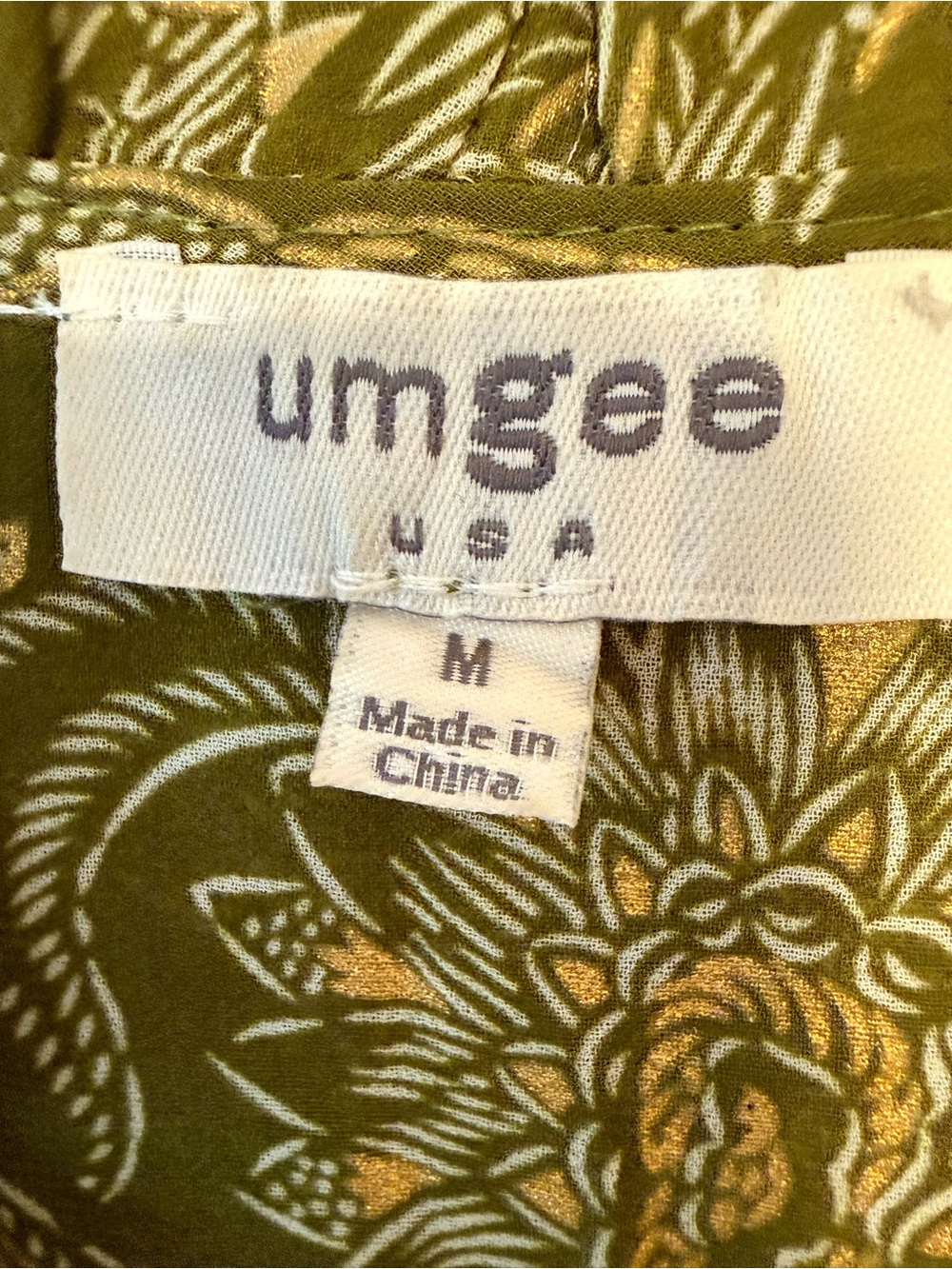 Umgee Olive Paisley Tiered Maxi Dress - Picture 2 of 9